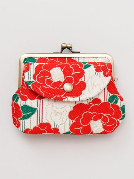 Camellia Stripe Twin GAMAGUCHI Purse