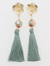 Bellflower Ball Tassel Earrings