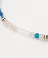 Indigo Dyed Braided Bracelet - Rose Quartz - Oct