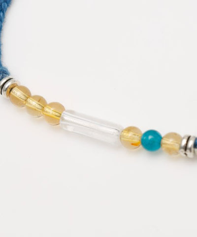 Indigo Dyed Braided Bracelet - Citrine - Nov