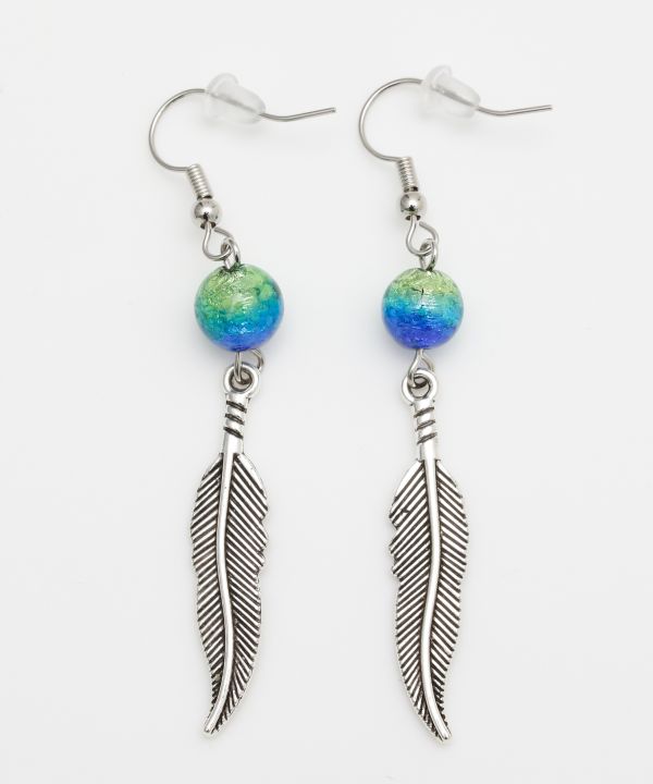 Luminous HOTARUDAMA x Feather Earrings